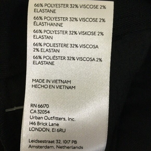 Urban Outfitters Womens Pants Flare Black Work Pants Size 12 - Picture 7 of 8